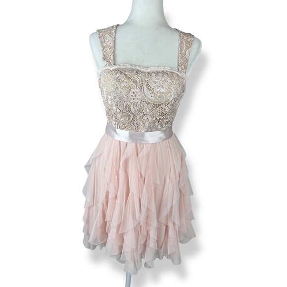 Teeze Me Dresses & Skirts - Teeze‎ Me Party Dress Womens Size 7 Pink Lace Ballet Angel Coquette Fairy Glam